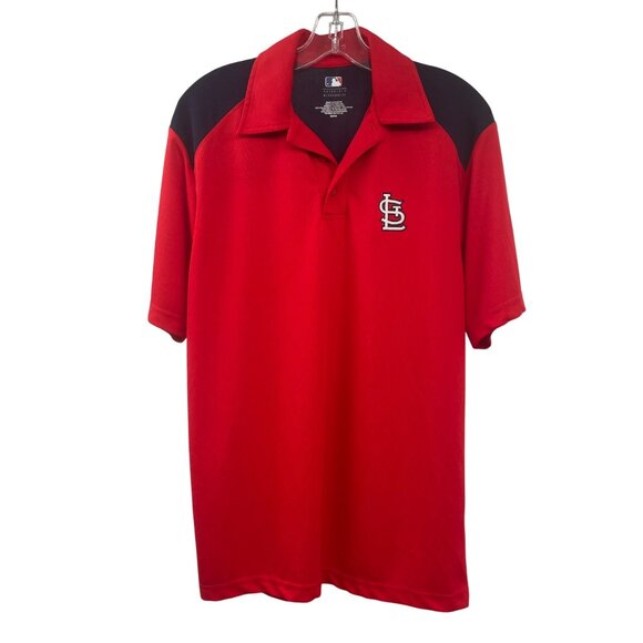 MLB Genuine Merchandise Men's St. Louis Cardinals Polo Shirt Red/Multi Sz Medium - Picture 1 of 8